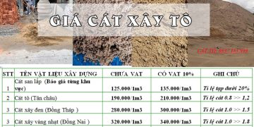 Báo giá cát xây tô