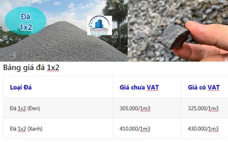 Giá đá 1x2 đổ bê tông