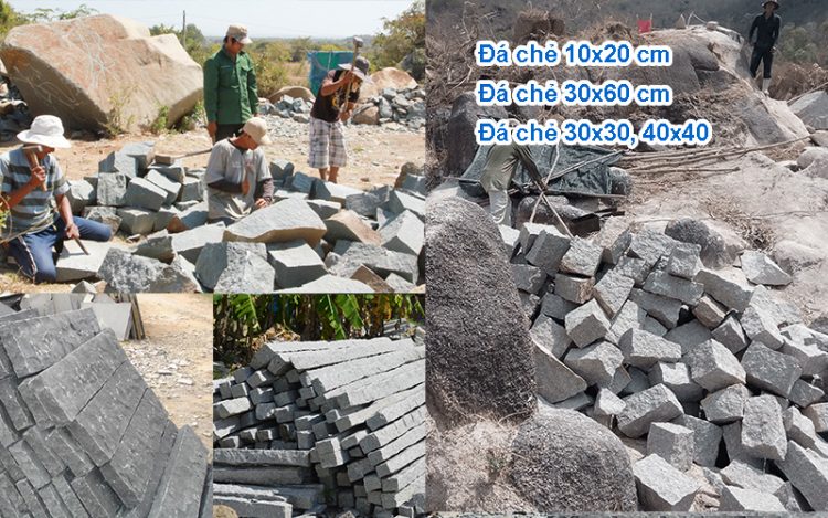 Giá đá chẻ đa dạng kích thước