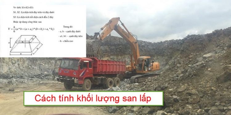 Tính khối lượng cát đất san lấp