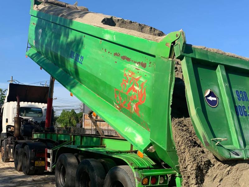Trung chuyển cát đổ bê tông (8m³) công trình sàn bê tông tại đường Cô Giang cho thầu nhỏ 