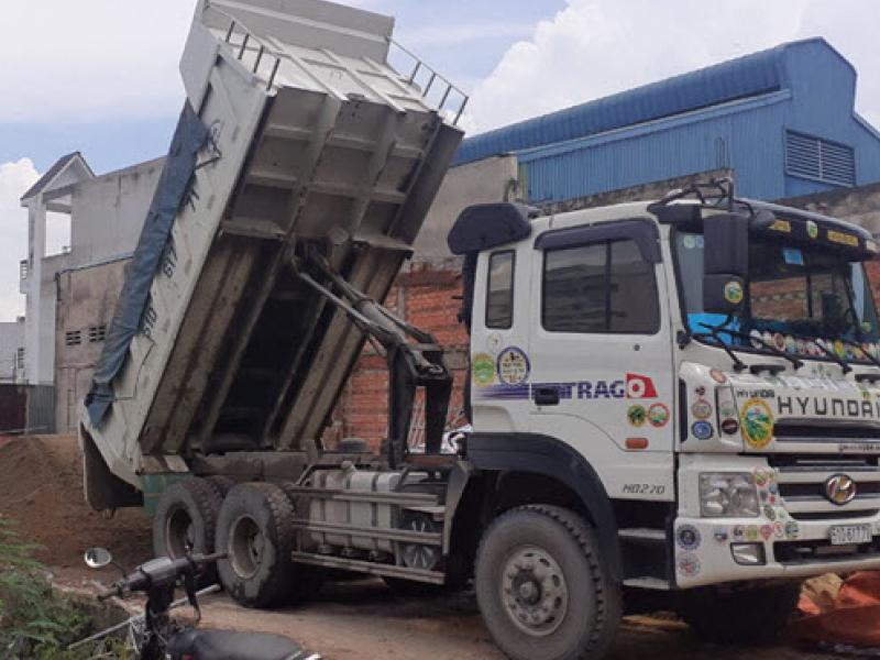 Giao cát san lấp (60m³) công trình phụ trợ cho thầu tại xã Lý Nhơn