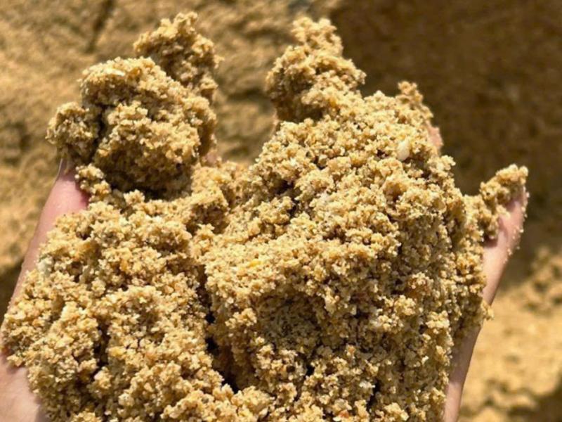 Cát vàng hạt lớn Tây Ninh thường dùng trong đổ bê tông, hạt thô, sắc cạnh